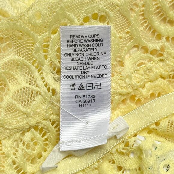 Maurices Women’s Yellow Lace Padded Bralette, New with Tags, Size XL - Picture 9 of 10